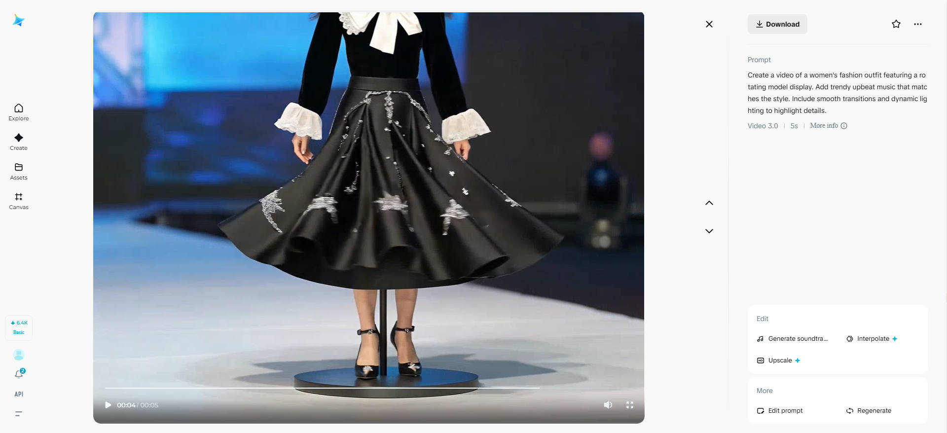 Fashion showcase amplified by trend-matching music