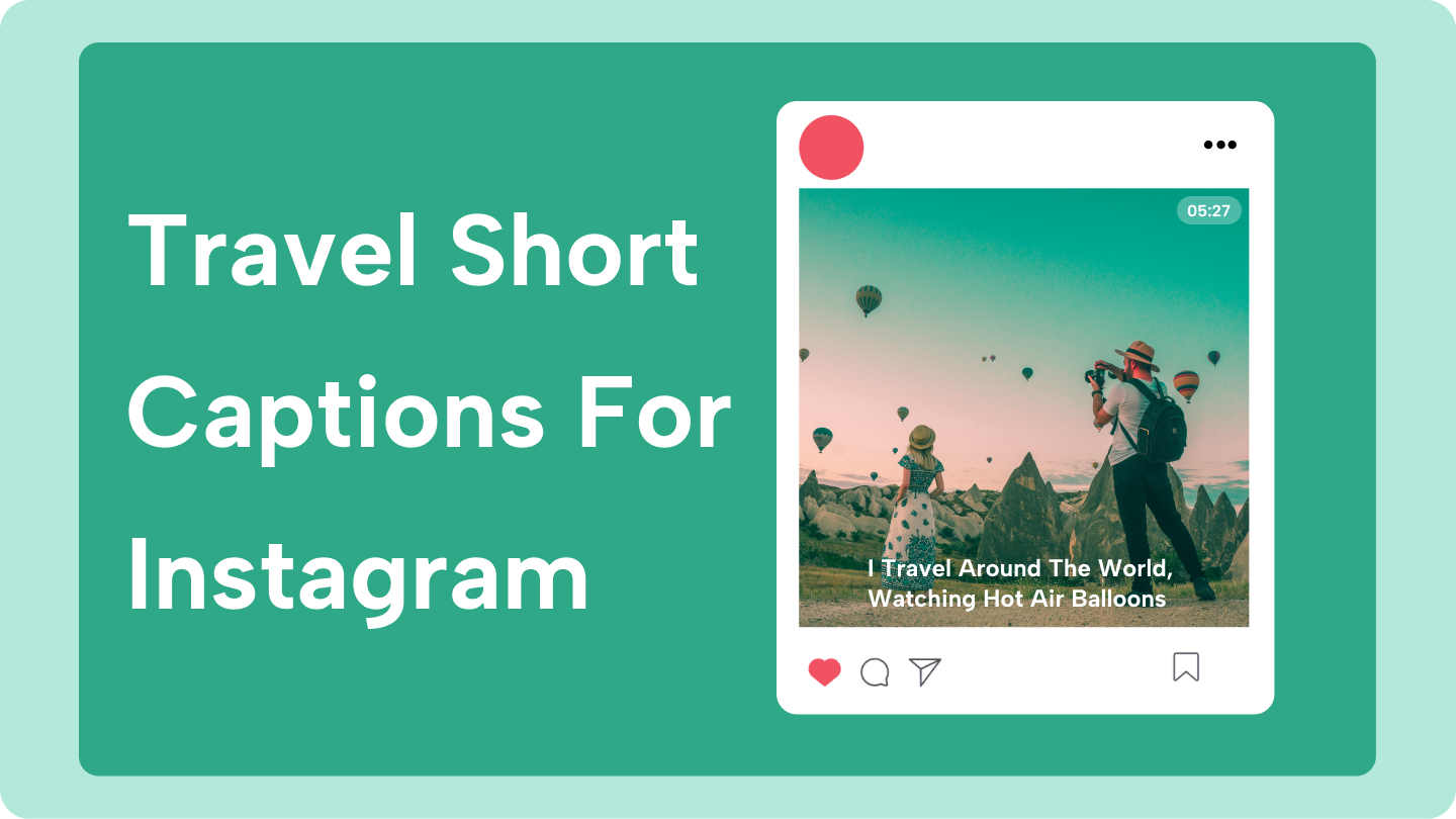 kapsyen pendek perjalanan untuk instagram