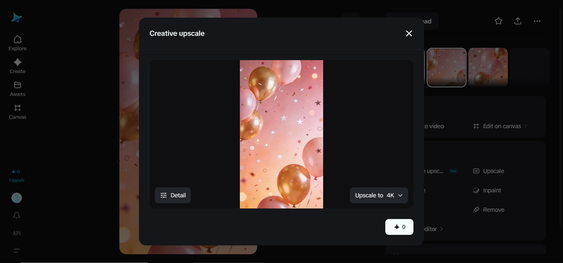 Creative upscale