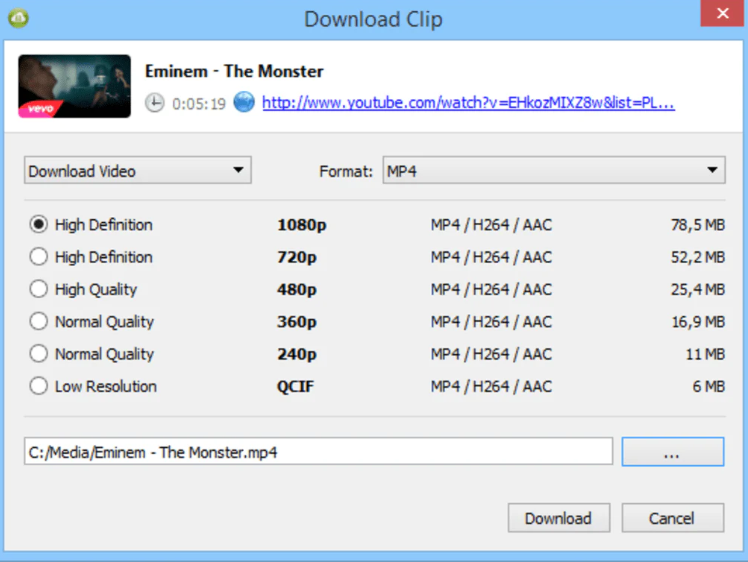 A 4K Video Downloader interfésze - egy könnyen használható eszköz az Instagram rövid videó tárcsáinak letöltéséhez