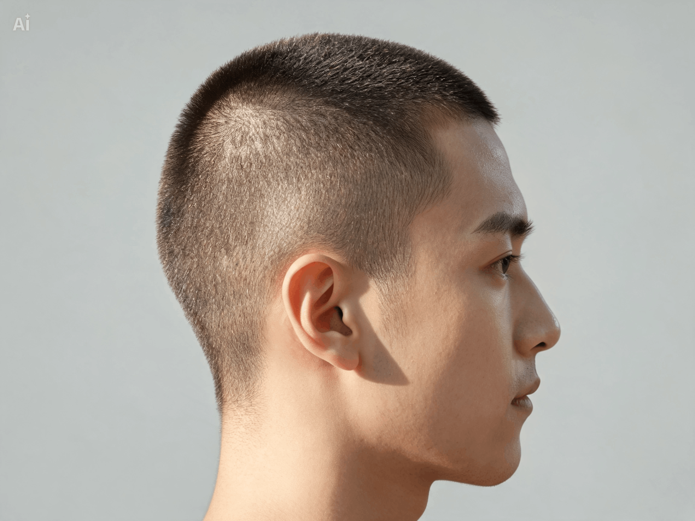 Realistinen buzz cut -simulaatio