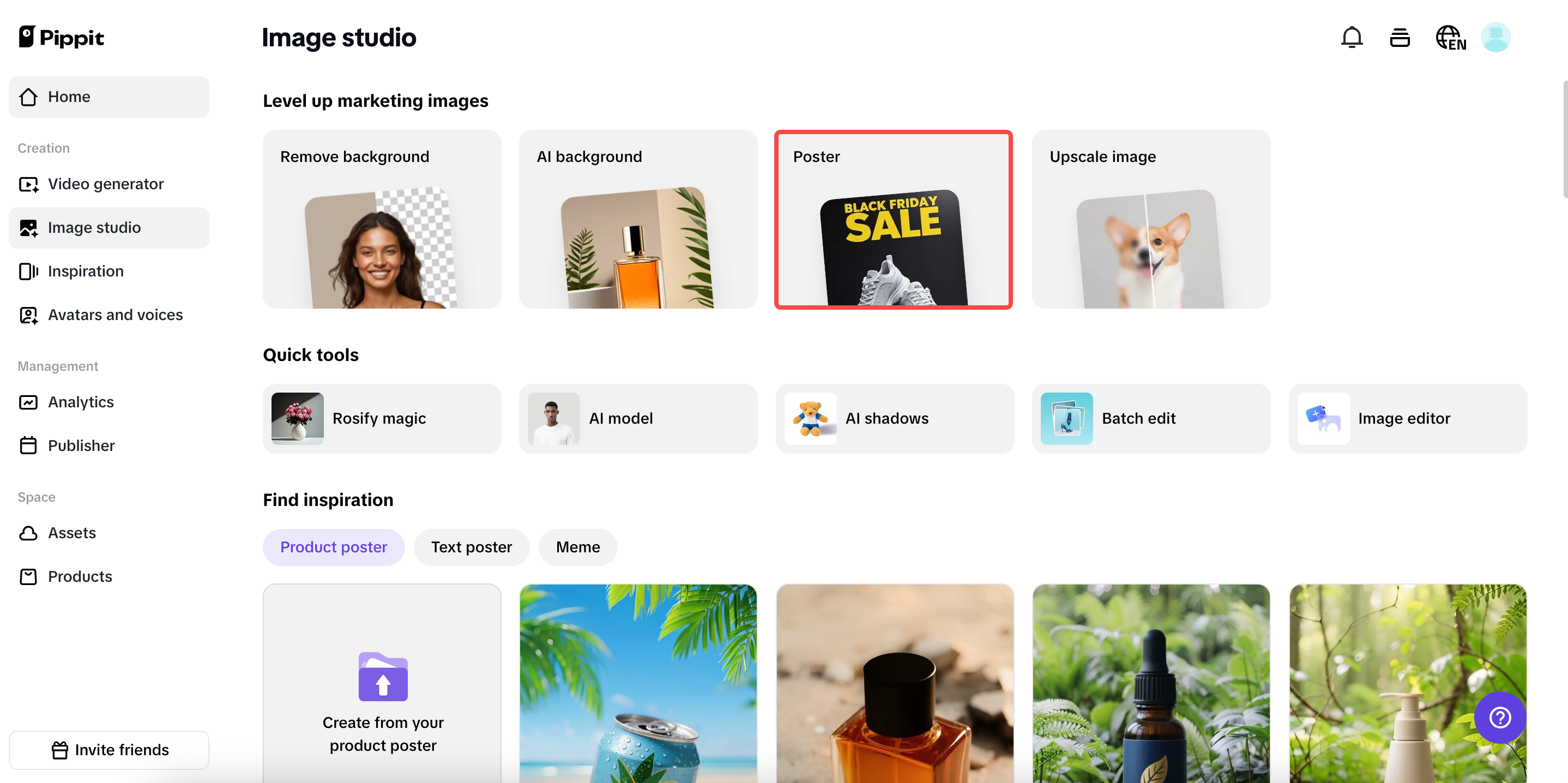 Access poster feature