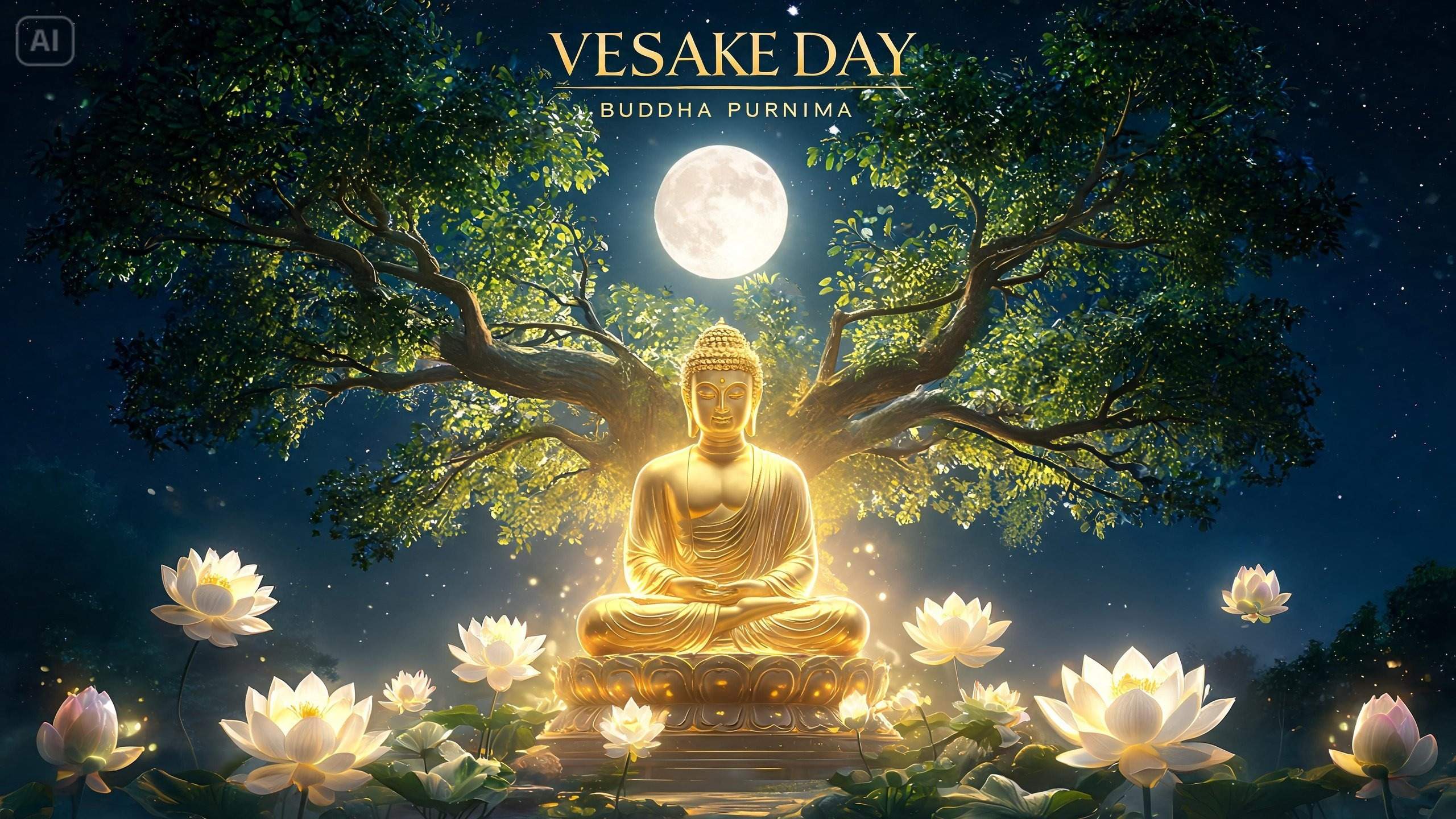 Vesak Day poster  mobile background