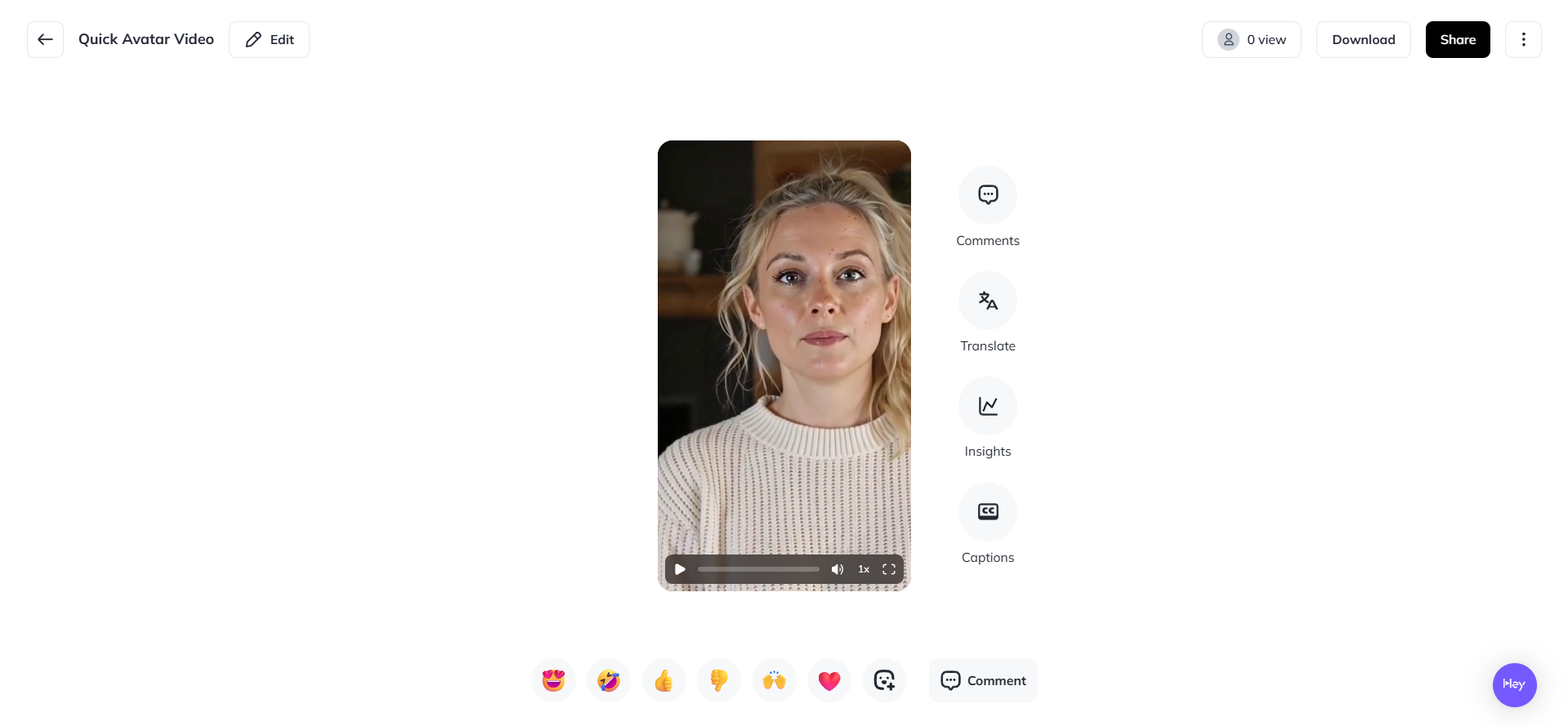 HeyGen interface