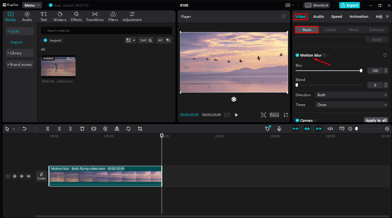  the "Video" tab
