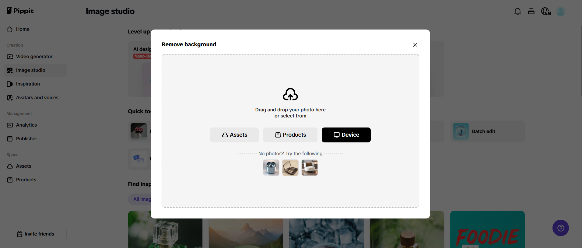 Ta bort bakgrunden från logotypen