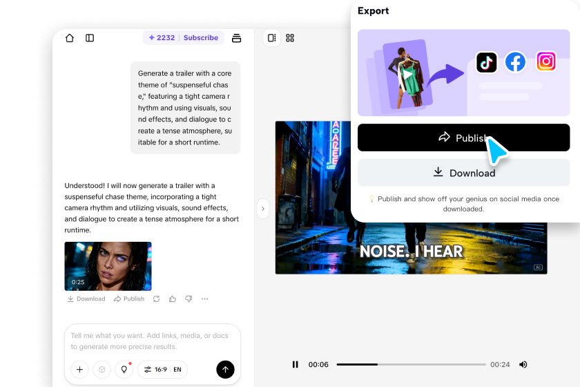 Export your teaser video
