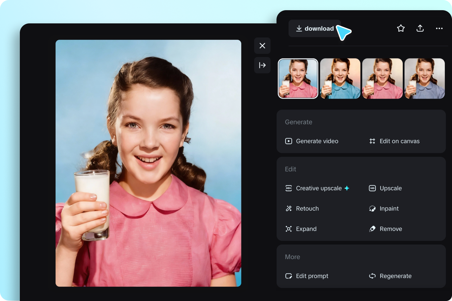 download your colorized photo