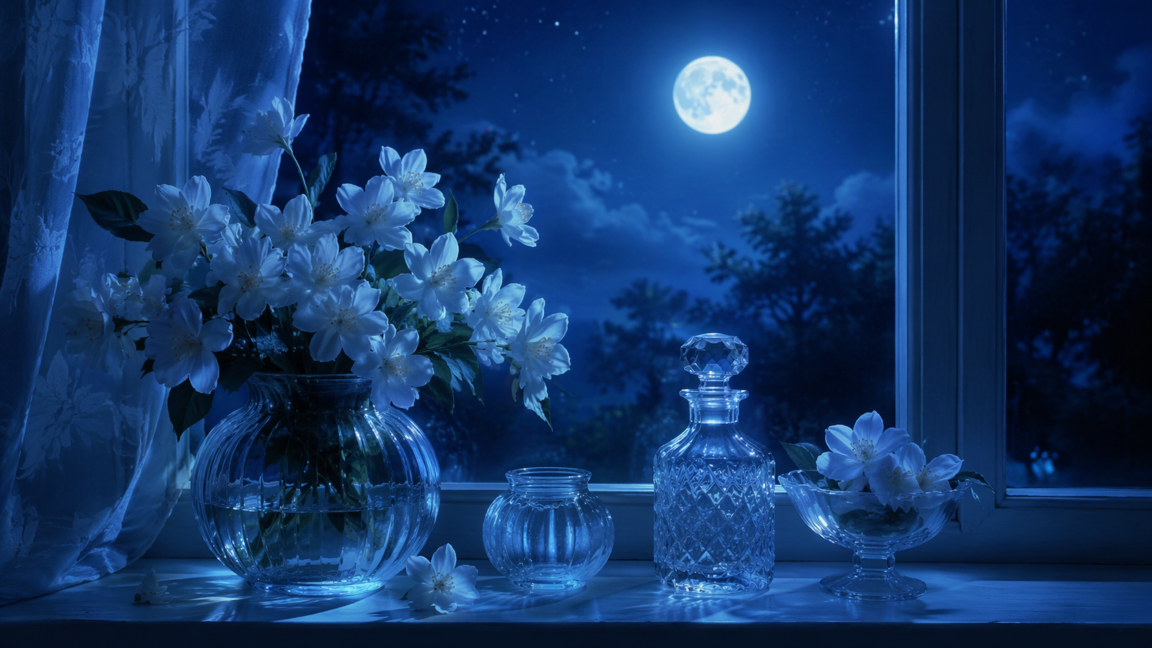 Dreamina AI moonlight filter prompt example 2: Reflective Lake Night