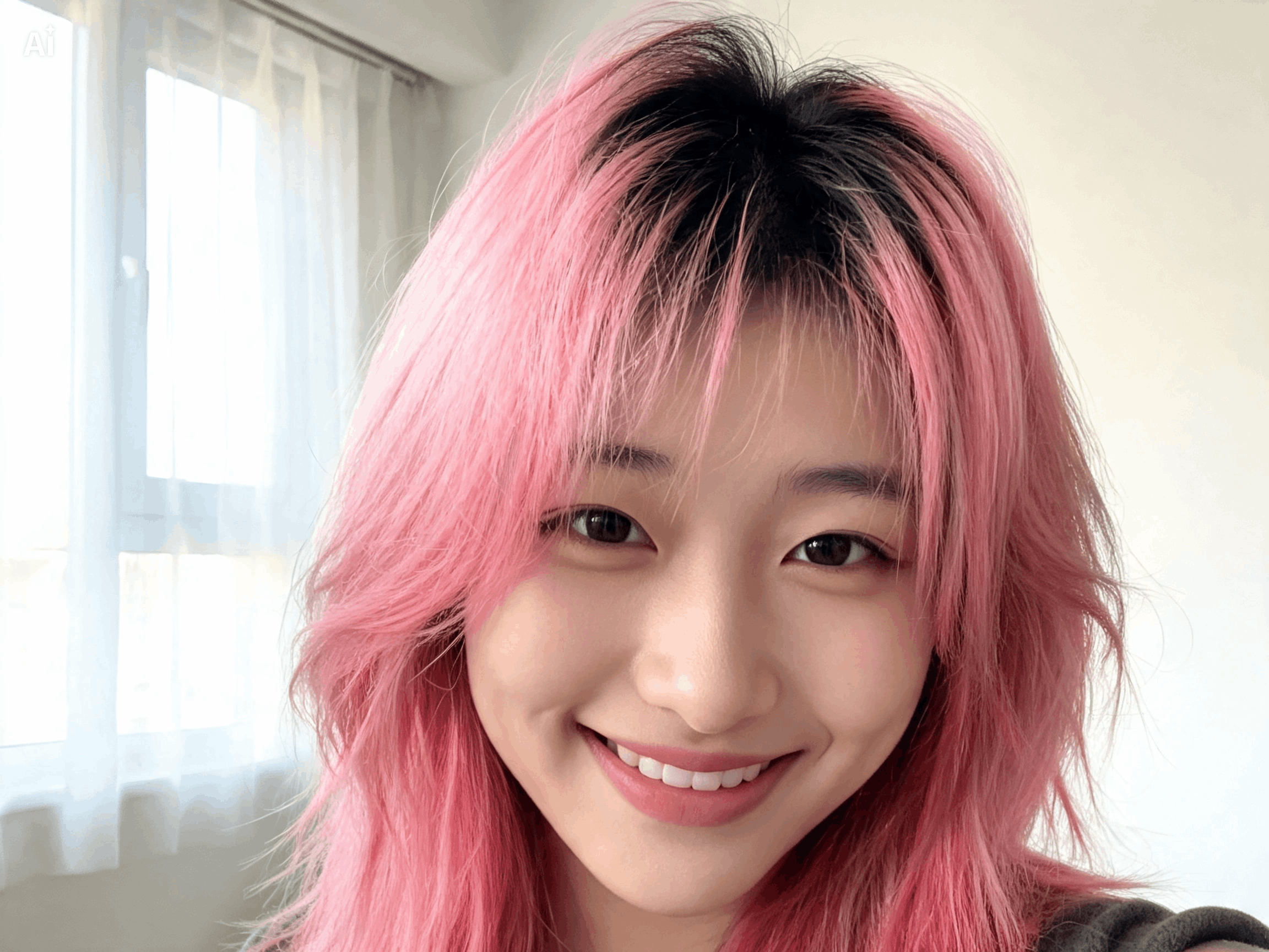 Filter Rambut Merah Muda
