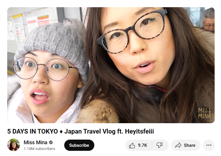 Example of a vlog to know more about ft. full form on YouTube