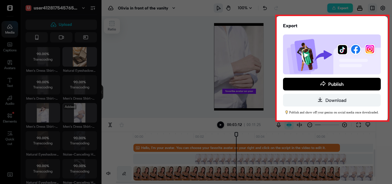 Export and scheduling options
