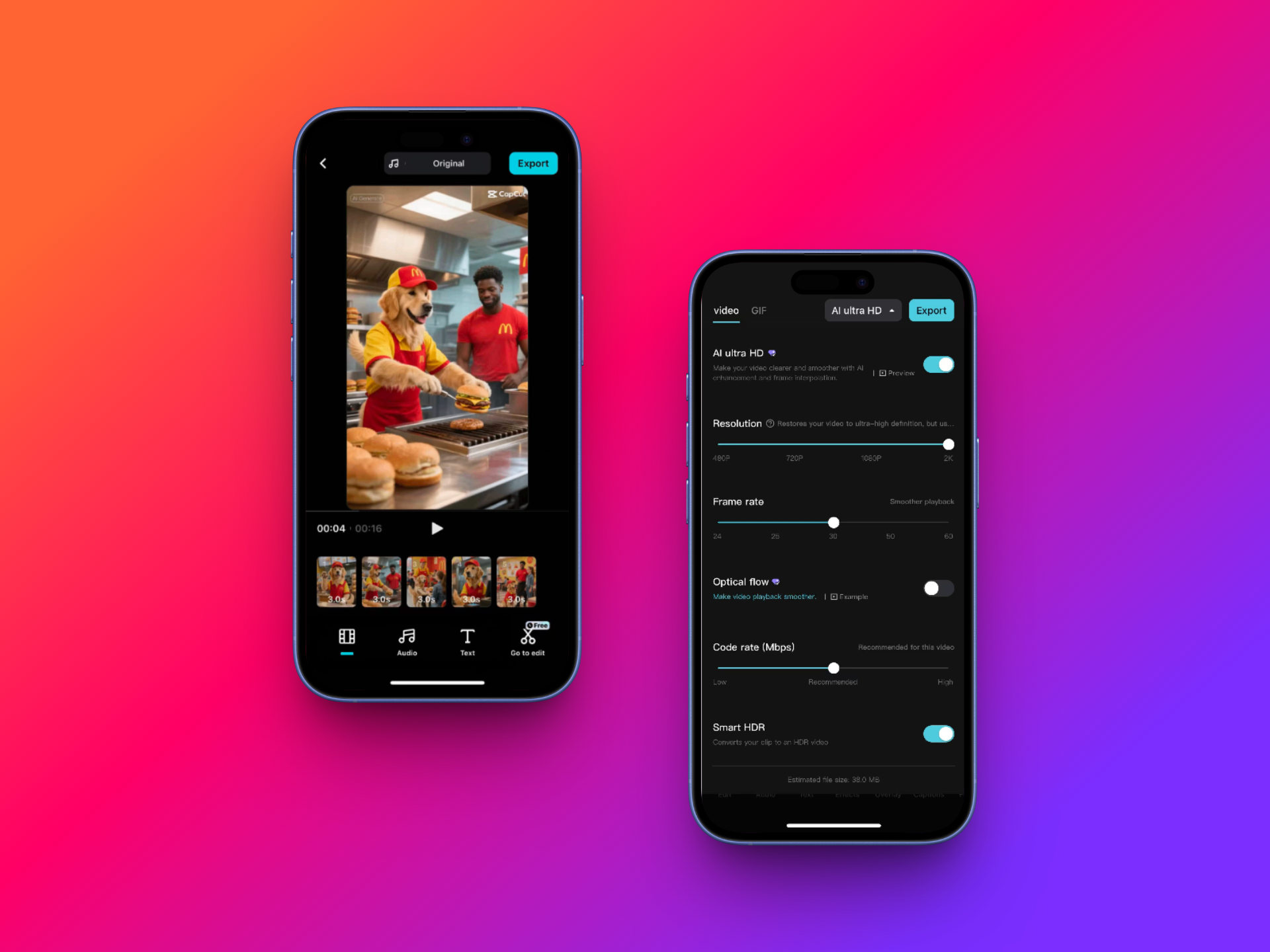 Ortaya çıkan videonuzu dışa aktarın