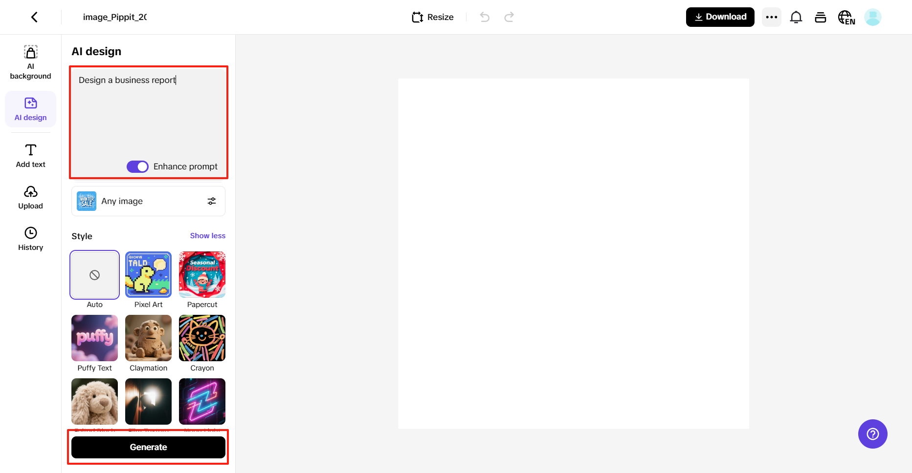 AI-powered visual generation