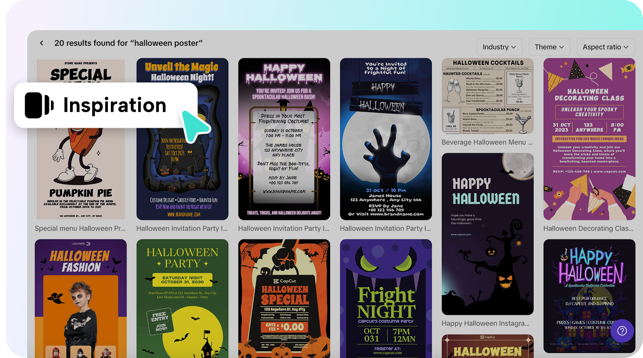 Customizable Halloween poster templates