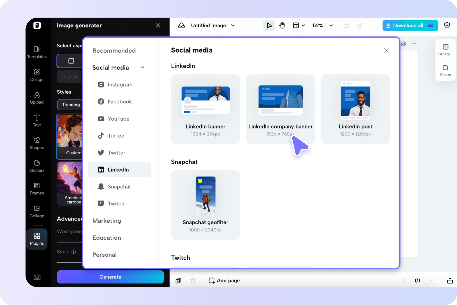 Start editing or choose template