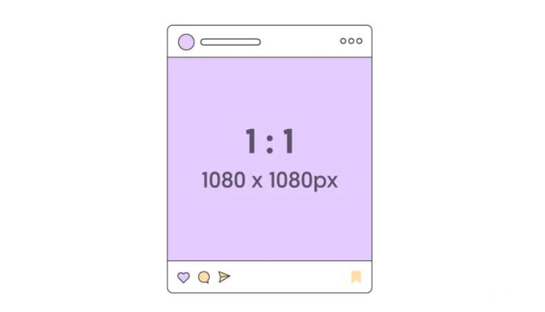 Square Instagram bejegyzés 1080x1080 középre helyezett tartalommal