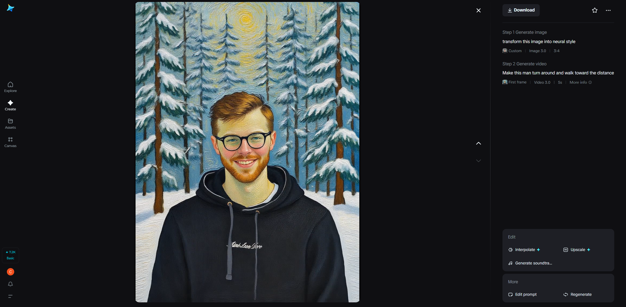 ゴッホスタイルのビデオ