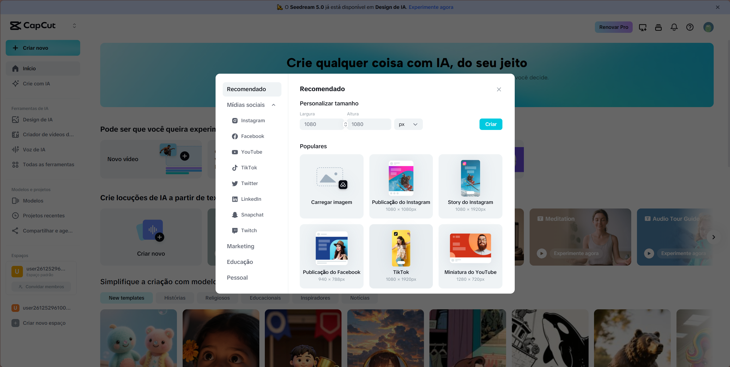 Choose the ideal size and model to make a poster