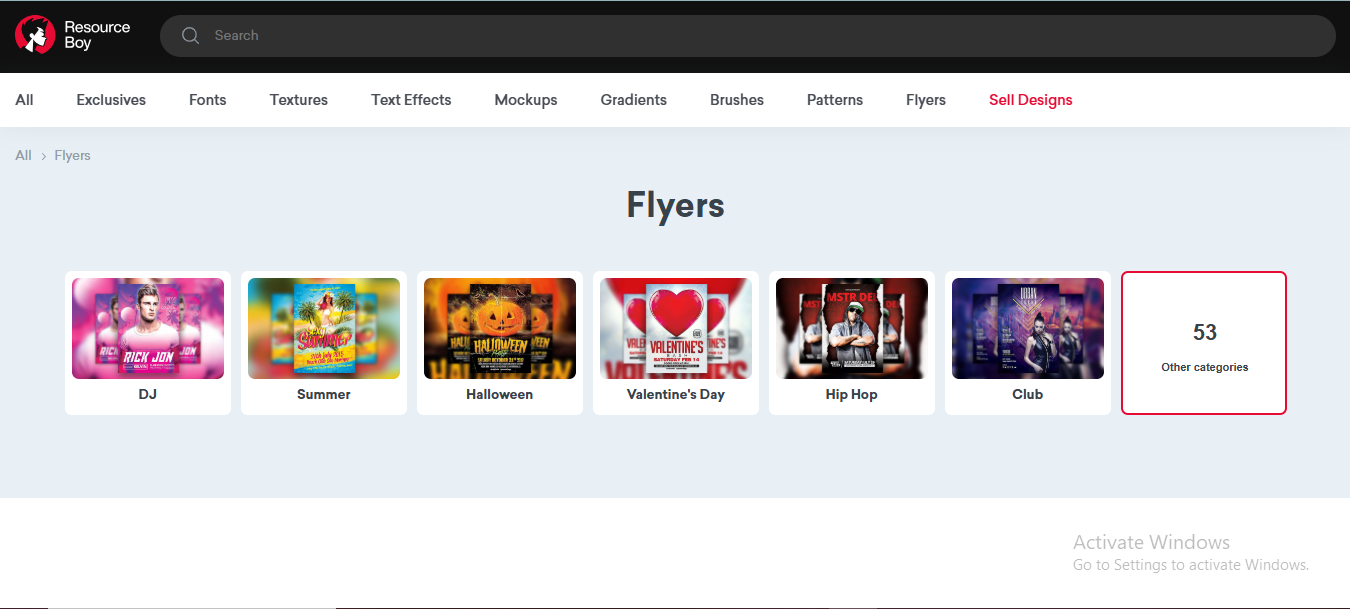 Resource Boy - a popular platform to find business flyer templates PSD
