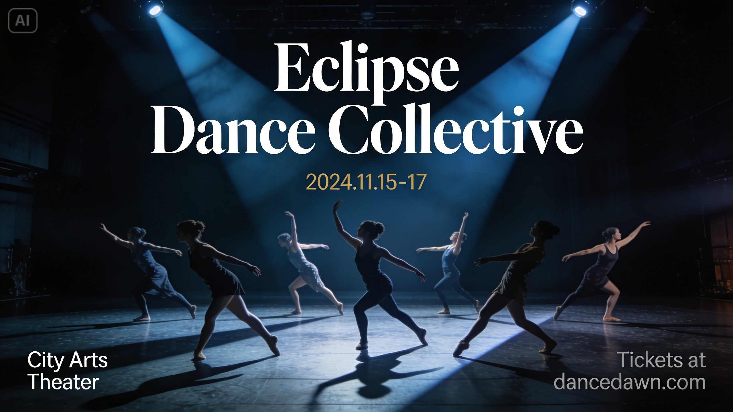 Caracteristică poster de dans contemporan AI