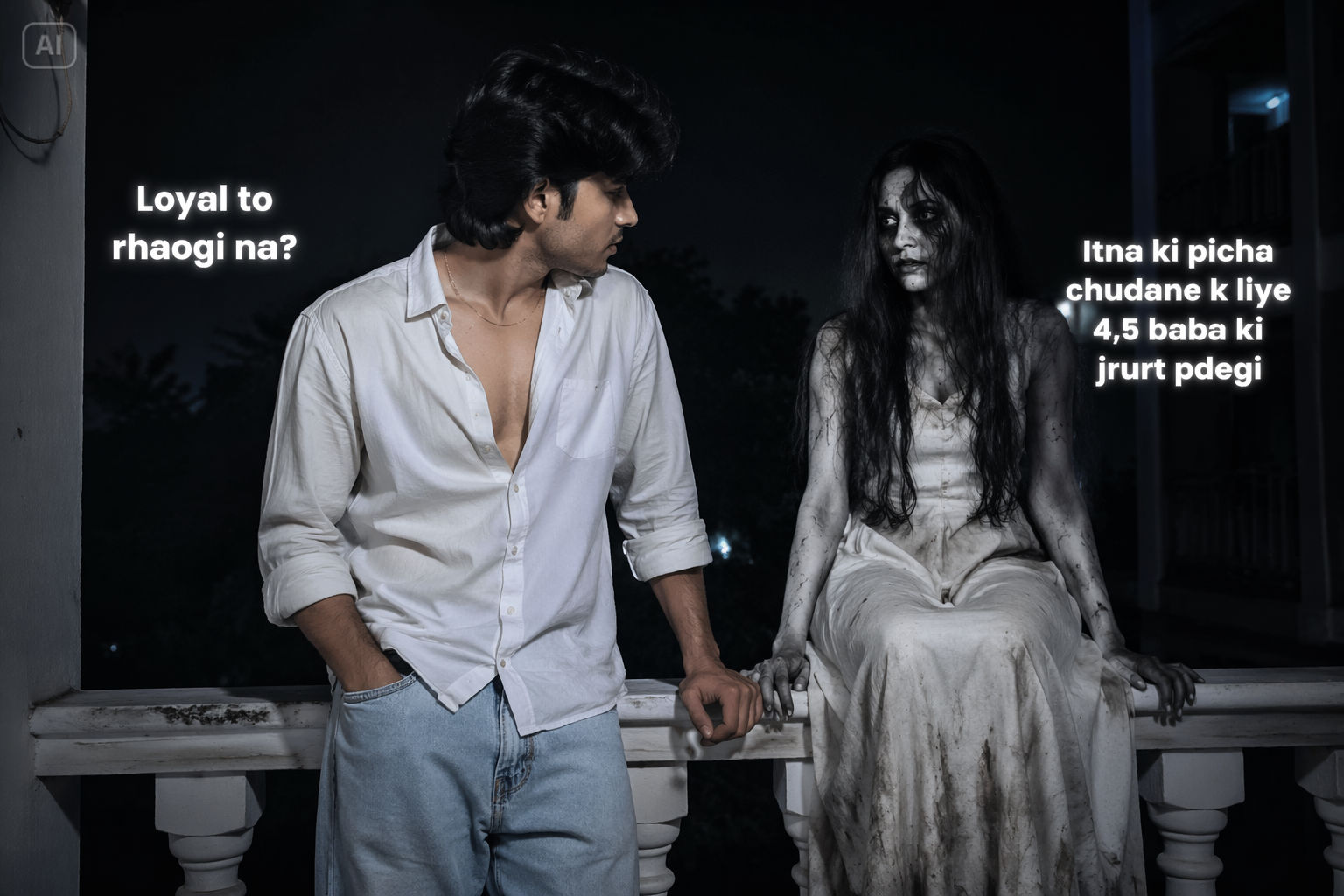 Ghost GF Couple AI Photo