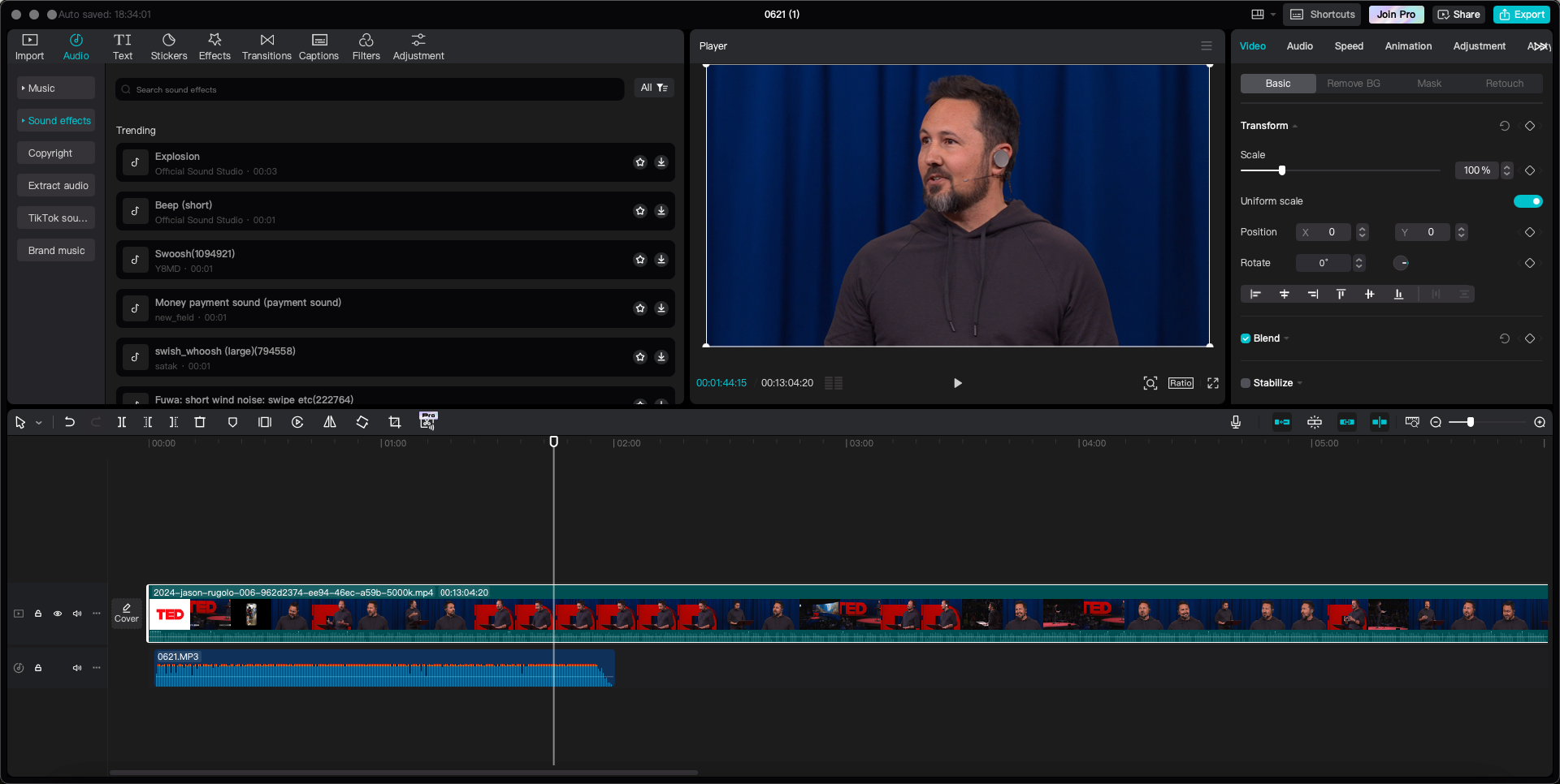 CapCut video editor