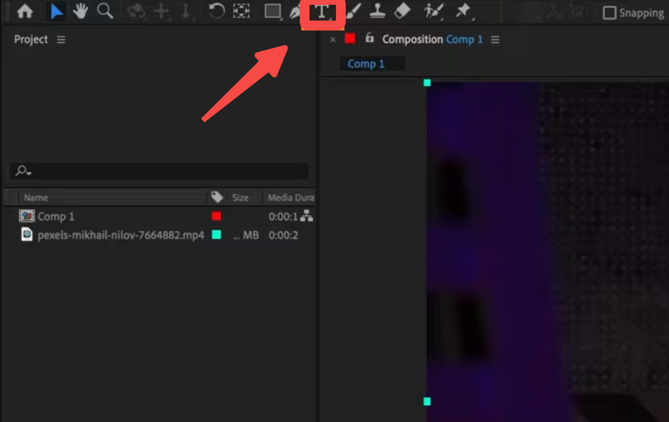 Add your text to the project