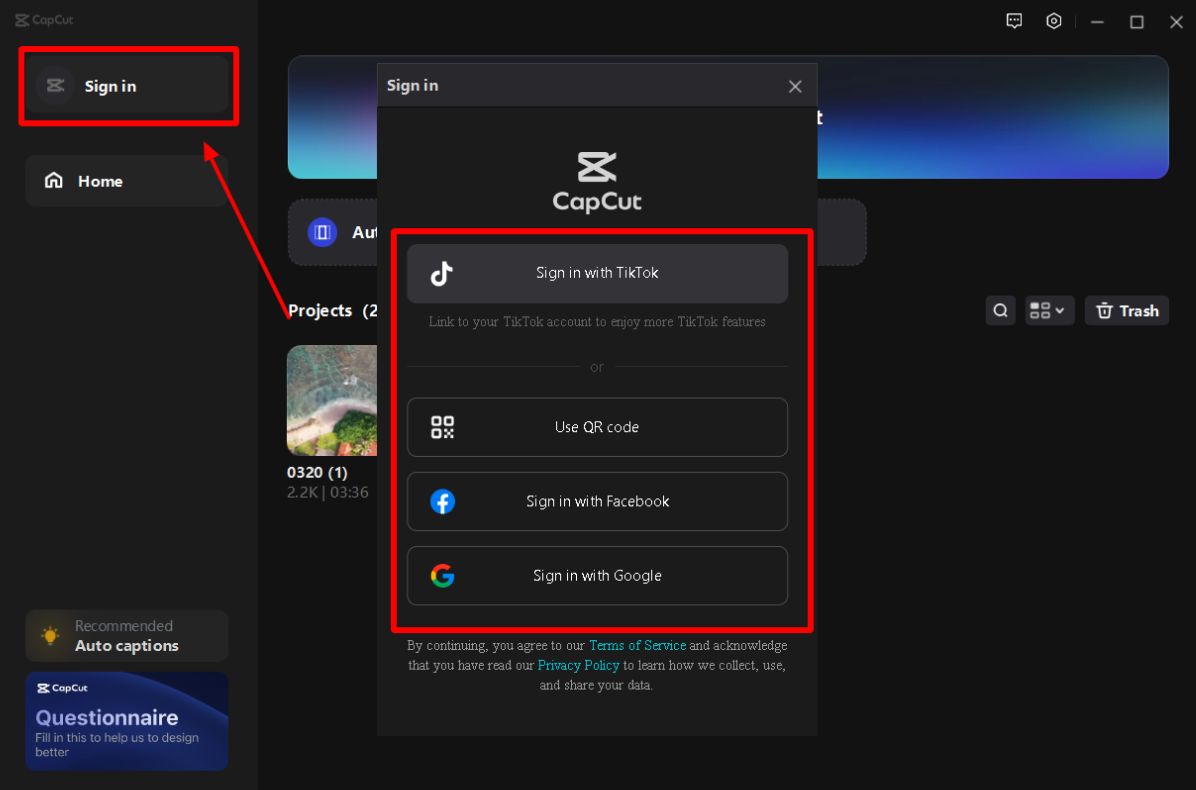 Adicionar músicas de fundo com CapCut