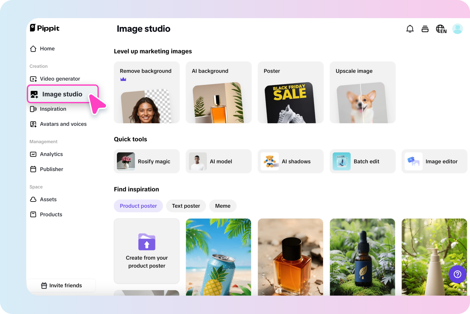 Access the Image editor
