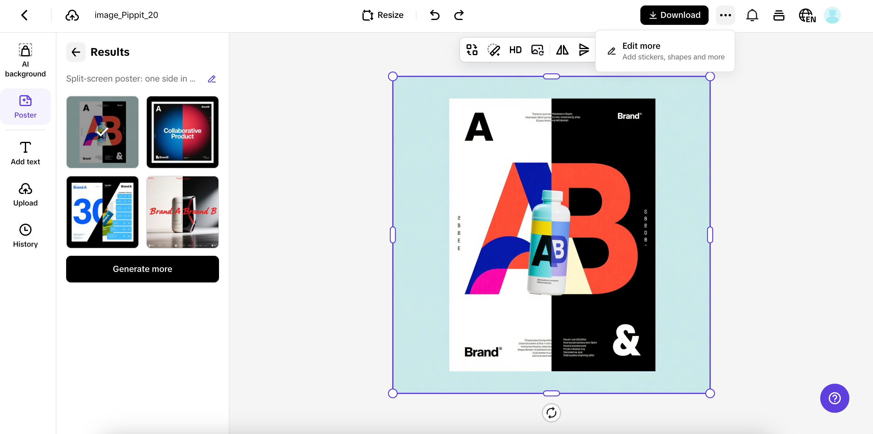 Edit your poster