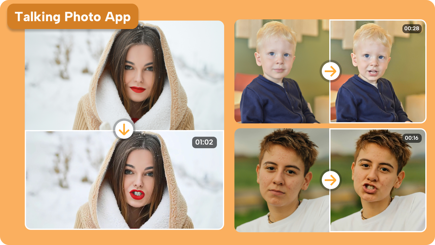 Talking photo app