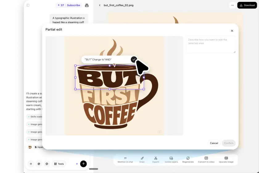 Preview and edit the image