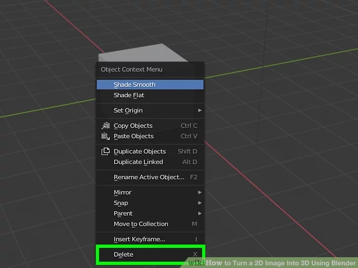Hapus kubus default di Blender