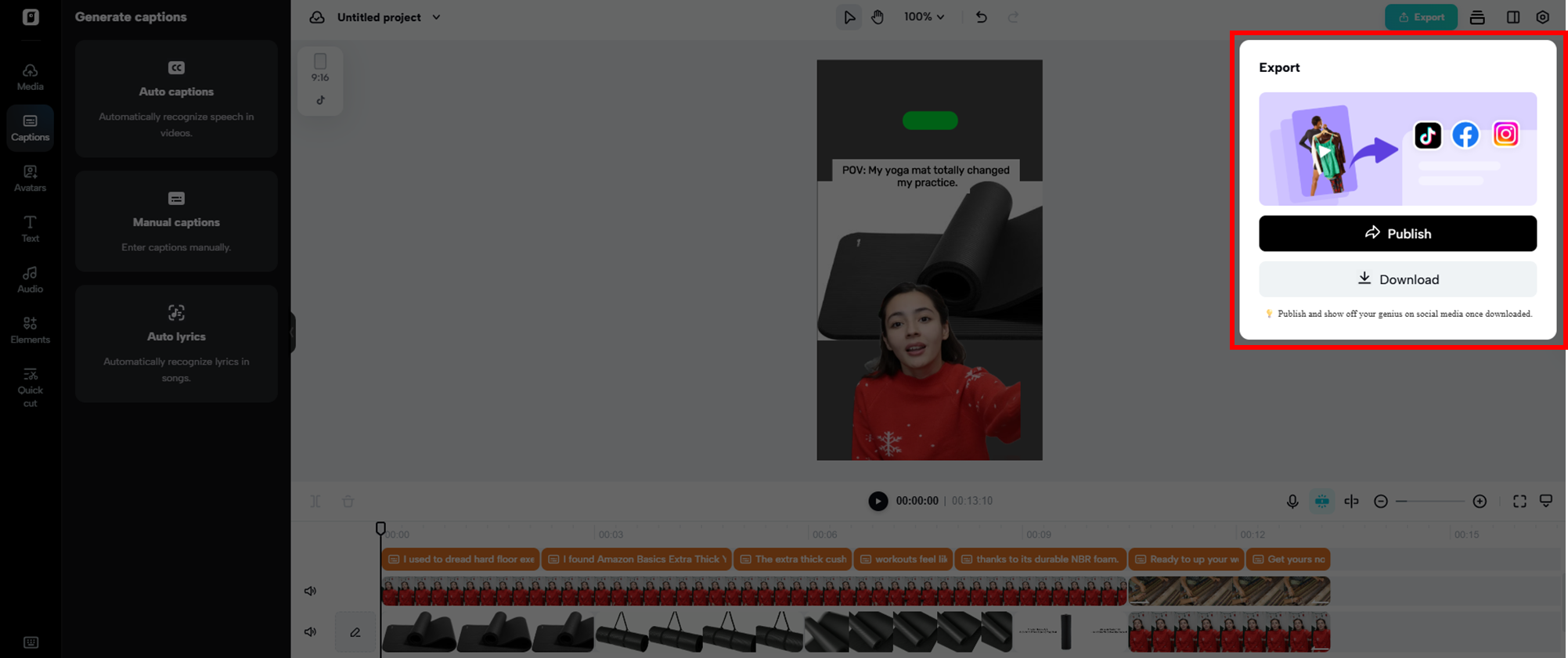 Export your video