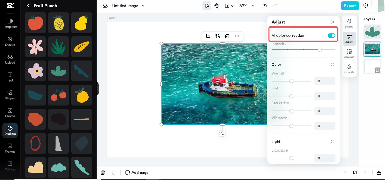ai color correction