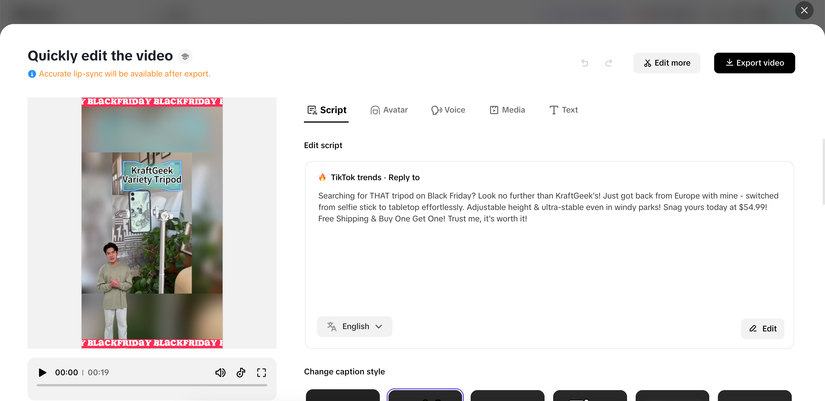 Laraskan kandungan video anda dengan cepat