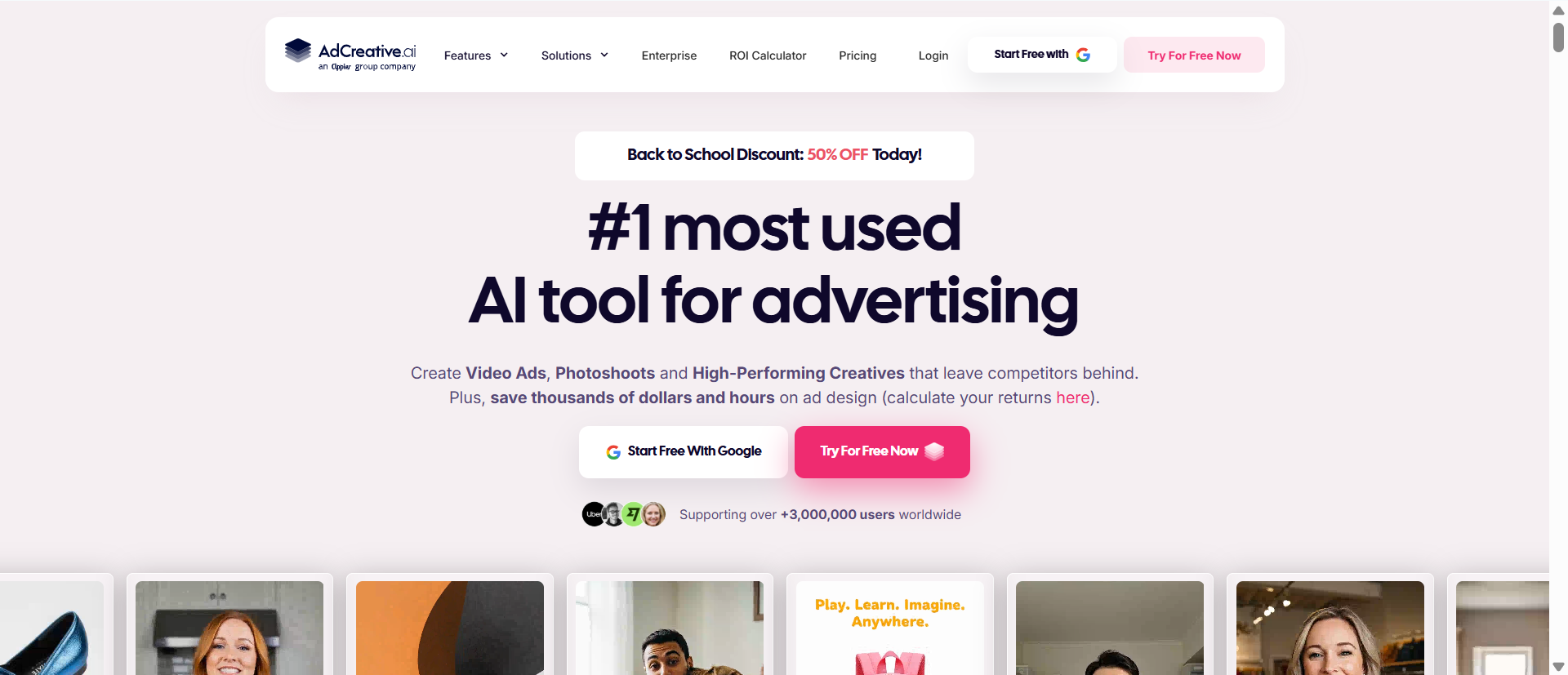 Antarmuka AdCreative.ai