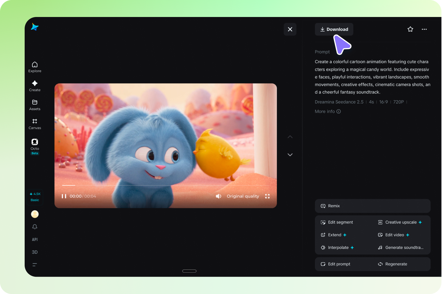Refine, export, and share your animation