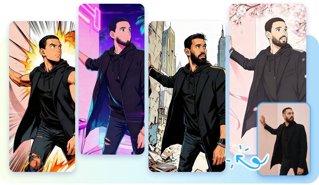 Diverse style-infused AI anime generator