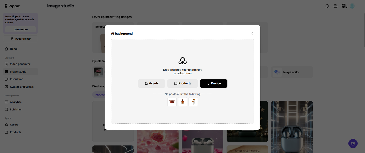 Remoção de fundo baseada em IA