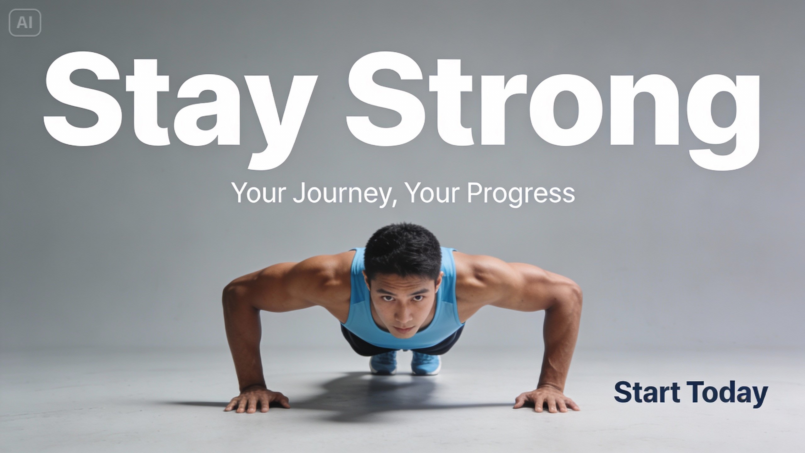 以清新設計及淡雅色調打造的極簡健身海報