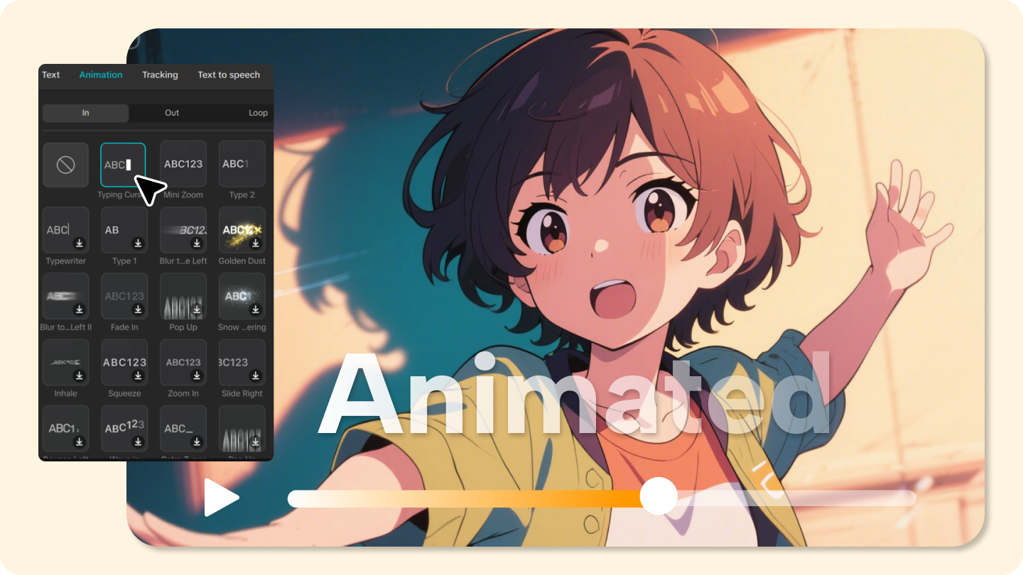 animated text video generator