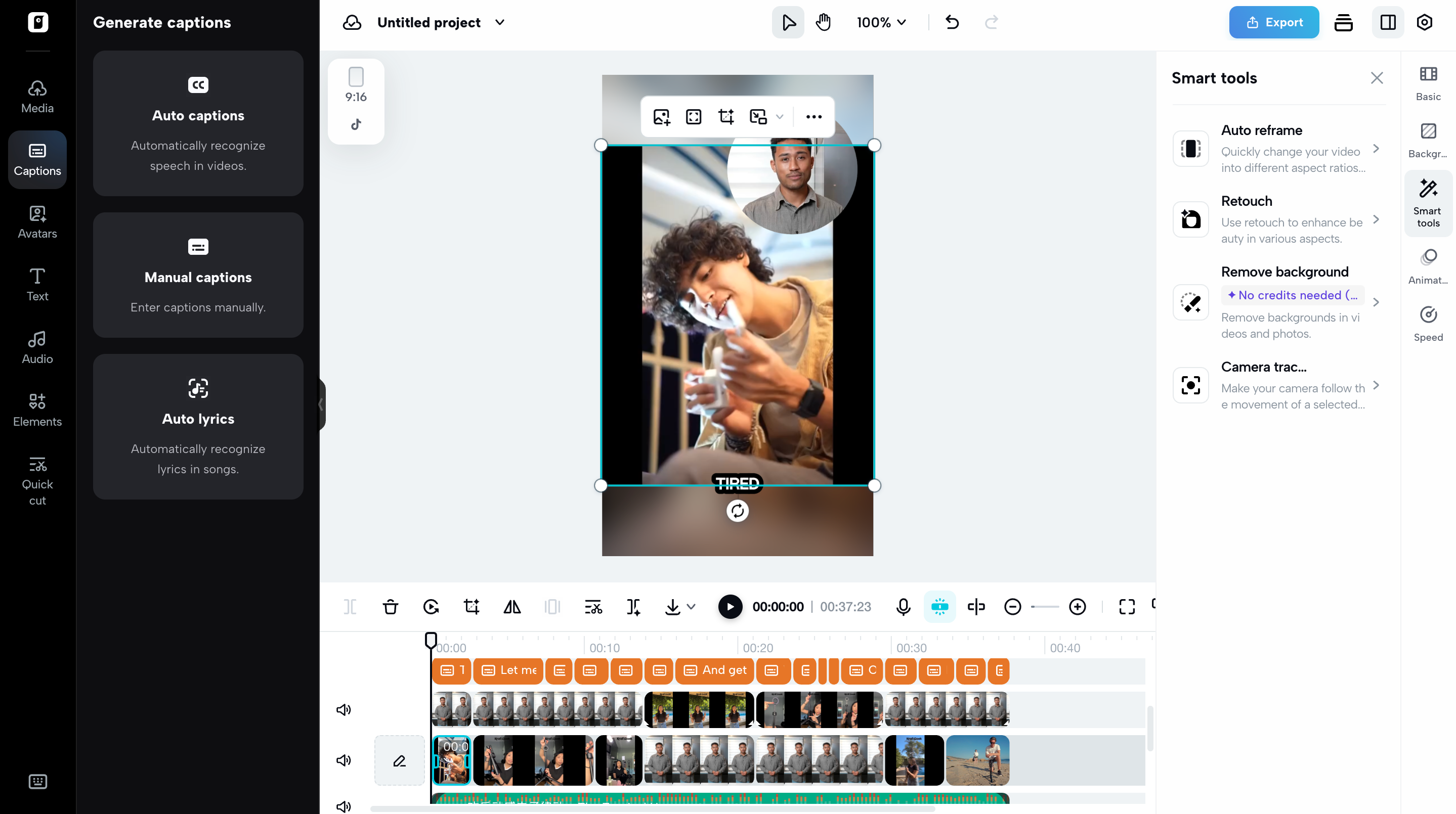 using advanced editing tools in Pippit