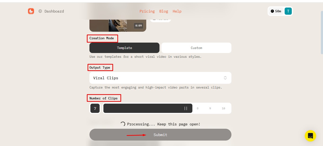 Clips erstellen mit KI Video Cut