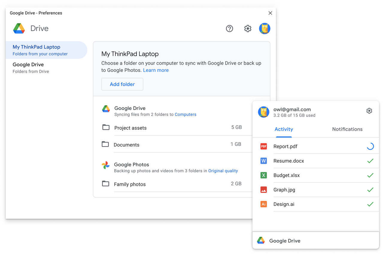 Synchronize the video download Google Drive