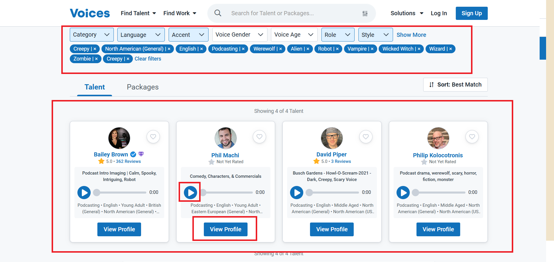 Refine your search with detailed filters