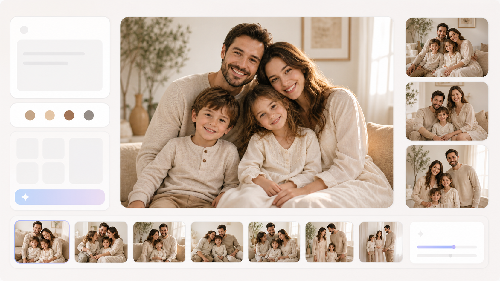 Family photoshoot AI prompt hero by Dreamina