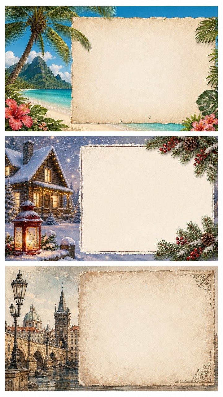 postcard design mobile hero