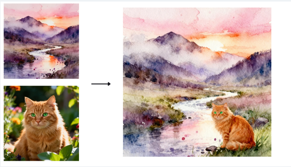 Inspiration fusion feature in Dreamina